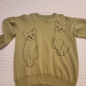 Green Cat Sweater for Pets